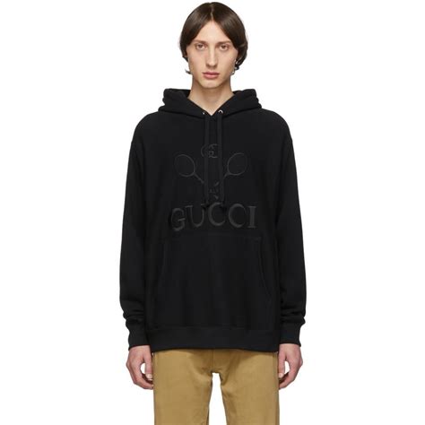 black gucci tennis hoodie|Gucci hoodie original price.